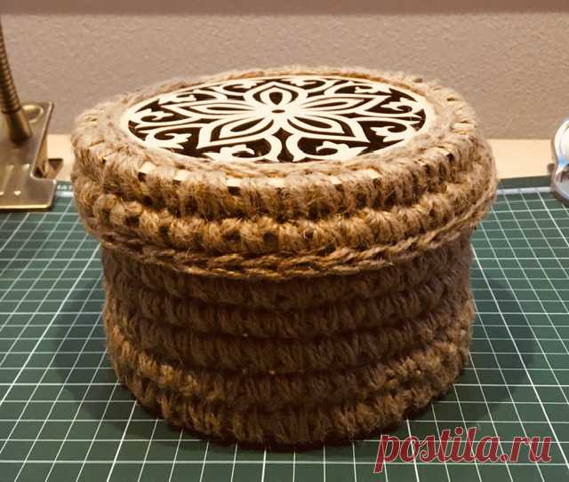 джутовая шкатулка
