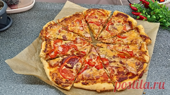 Пиццу после этого рецепта больше не заказываем! Сочная вкусная пицца на вкусном тесте! | Мамина Кухня у Алины | Дзен
