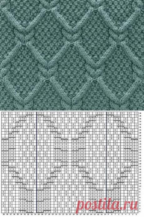 ​Узор "Ромбы из кос"