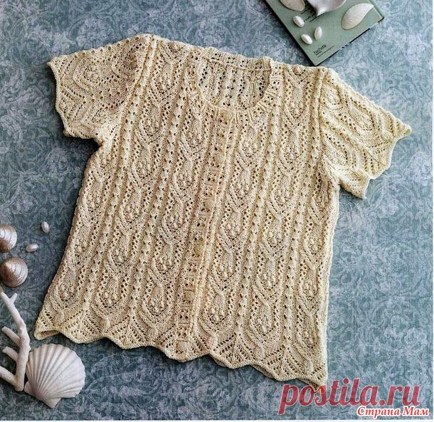 Летний жакет с красивым узором. Спицы. - ВЯЗАНАЯ МОДА+ ДЛЯ НЕМОДЕЛЬНЫХ ДАМ - Страна Мам