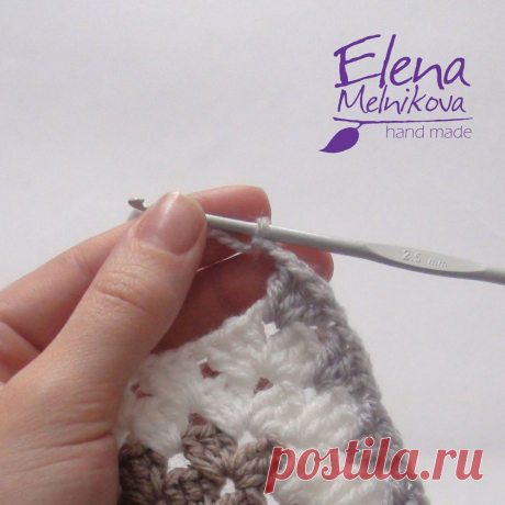 Квадратные мотивы крючком | Соединение мотивов | Crochet-Story.ru