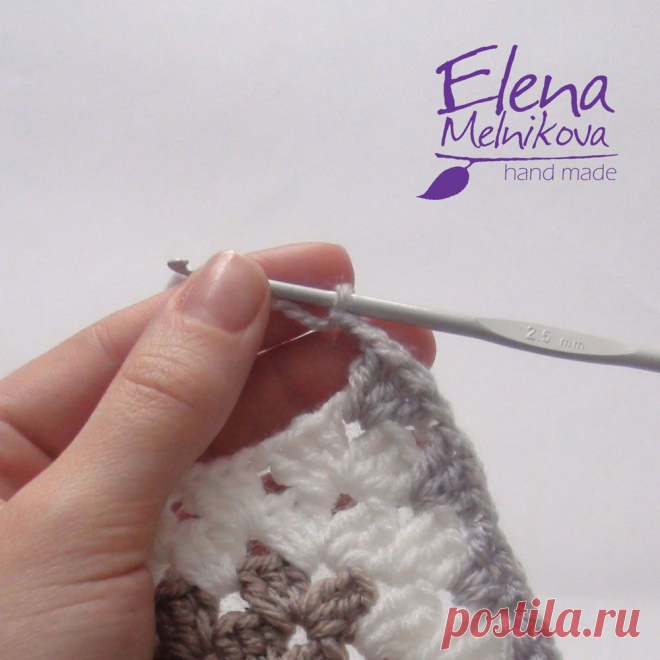 Квадратные мотивы крючком | Соединение мотивов | Crochet-Story.ru