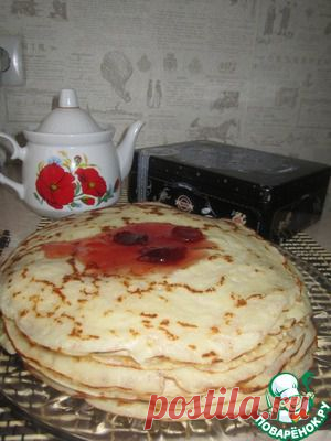 Тонкие блины на кефире - кулинарный рецепт