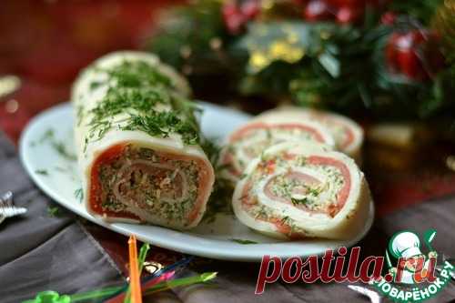 Праздничный сырный рулет