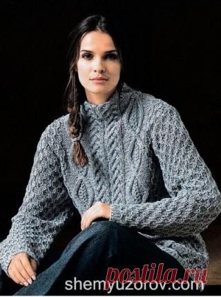 Схемы узоров - Свитер сочетанием узоров