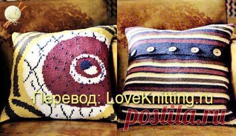Чехол для подушки (вязание спицами)
