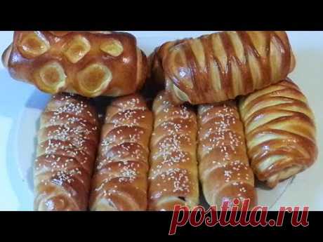 Сосиски в тесте с сыром и без. - YouTube