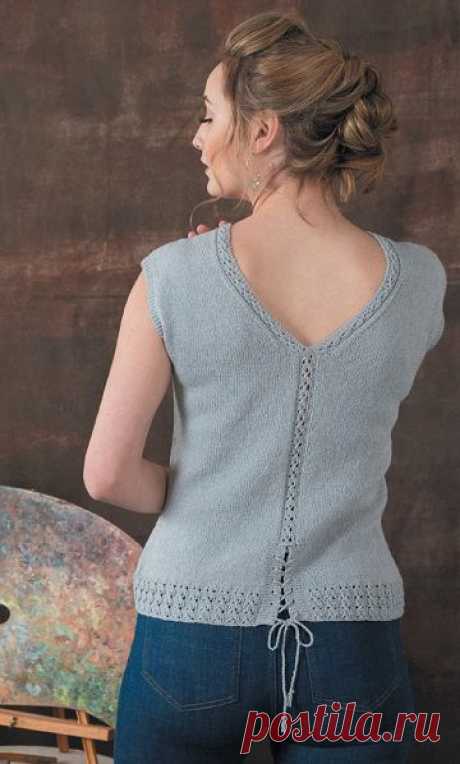 ЛЕТНИЙ ТОП "GIVERNY"

Размеры:

Окружность груди – 75.5 (85, 95, 103.5, 113, 123, 132.5, 143, 153.5) см

На фото показана модель размера 85 см с отрицательным припуском 4 см.

Необходимые материалы:

Пряжа BC Garn Bio Balance (55% органическая шерсть, 45% органический хлопок; 225 м / 50 грамм в мотке) – 4 (4, 5, 5, 6, 7, 7, 8, 9) мотка.

Необходимые инструменты:

Круговые спицы № 2.75 длиной 60-100 см, маркеры петель, держатели петель, гобеленовая игла.

Плотность вязания:...