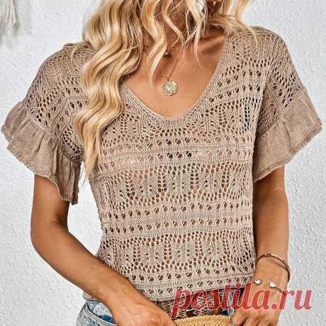 Роскошный бежевый топ с сайта Shein
