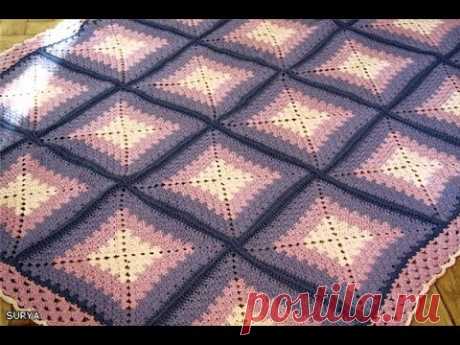 СВЯЗАТЬ ПЛЕД ИЗ МОТИВОВ - крючок - 2019 / BIND plaid motif - hook / BIND Plaid Motiv - Haken