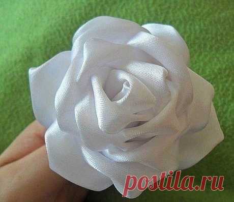 Роза. Цветы из ткани.