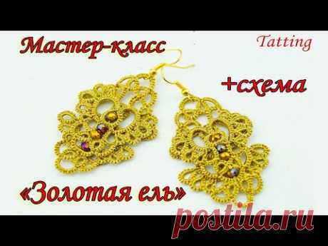 Новый способ укрепления кружева. МК серьги "Золотая ель". A new way to strengthen lace.
