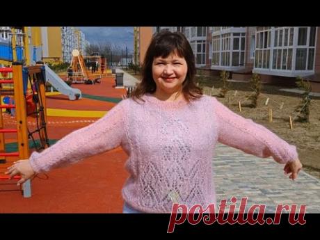 Изящность весны! Джемпер из kid mohaiir в розовом оттенке