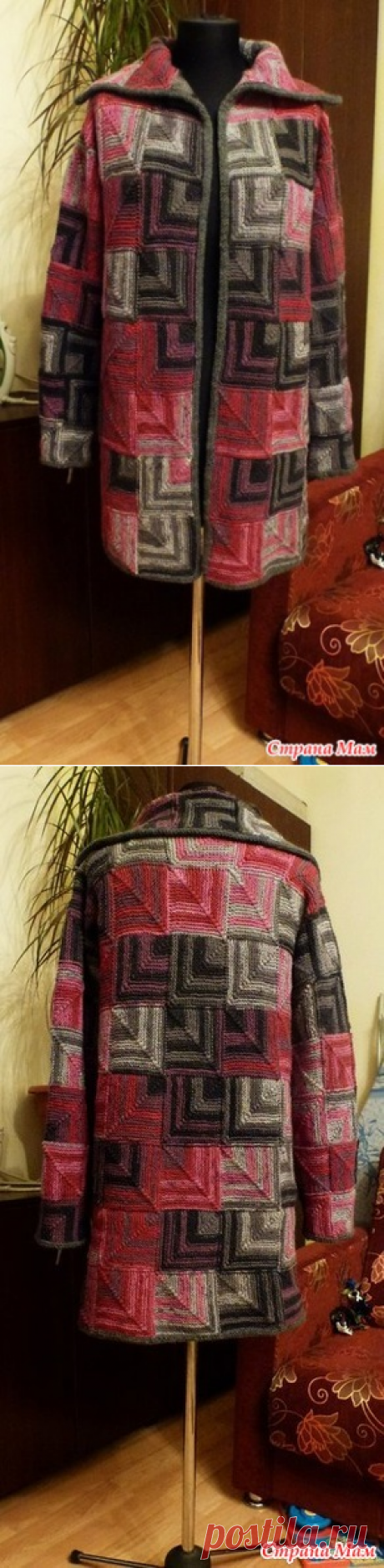 Мозаичный кардиган - Вязание - Страна Мам