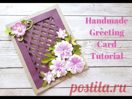 Beautiful Handmade Greeting Card for Birthday/Anniversary/Festivals - DIY Weaving Card Idea