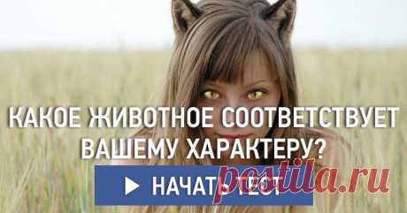 Какое животное соответствует вашему характеру?