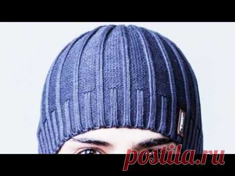 ШАПКА МУЖСКАЯ АНАТОМИЧЕСКАЯ от Drops Cotton Merino МК для НАЧИНАЮЩИХ