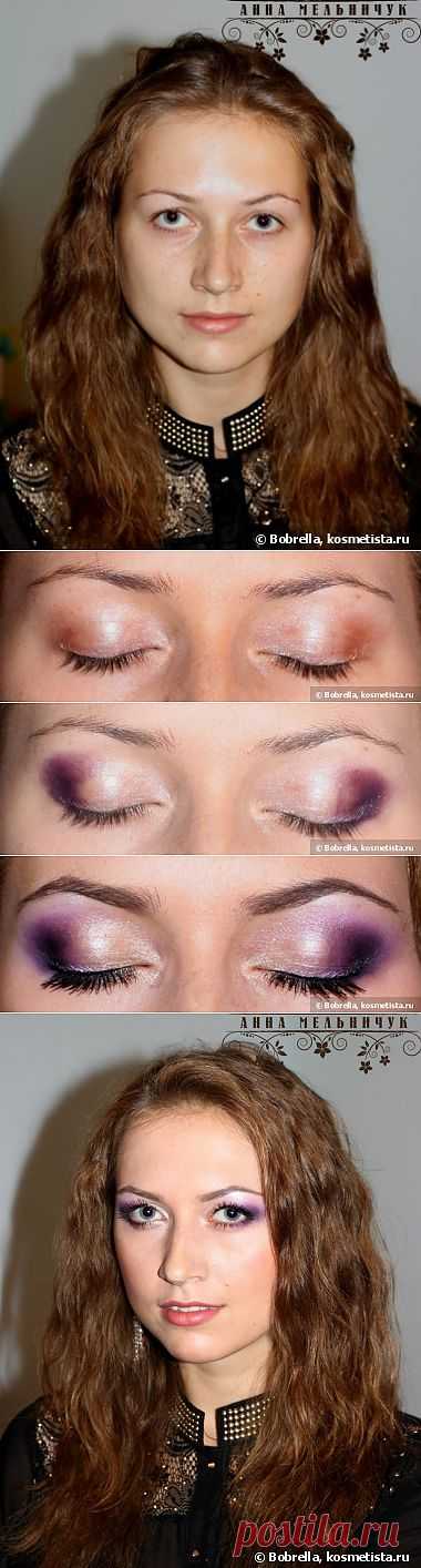 Макияж в фиолетово-золотистой гамме — Отзывы о косметике — Косметиста