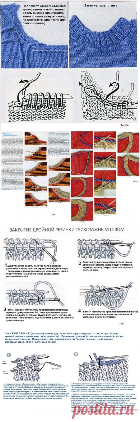 оформление выреза горловины "полой резинкой"