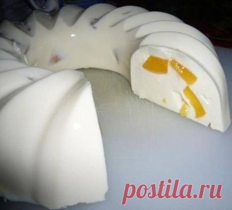 ленивый кекс с персиками
