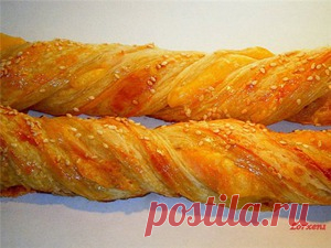 Спиральки из слоeного теста, или быстрый перекусон - кулинарный рецепт