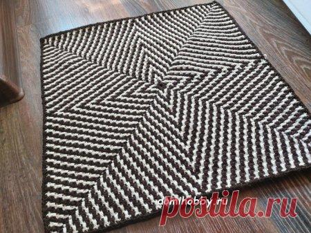 Коврик крючком Звезда