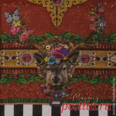 Купить салфетки для декупажа олень барокко декупажная салфетка - салфеткадлядекупажа, салфеткадекупажная, цветочный орнамент