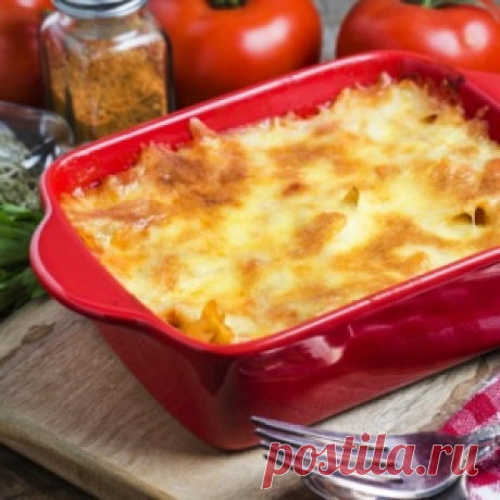 Лазанья с мясным фаршем, грибами и базиликом