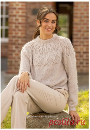 Вязание круглой кокетки спицами: почему важно начинать с честного диалога с пряжей | Вязание идеи для вдохновения | Дзен