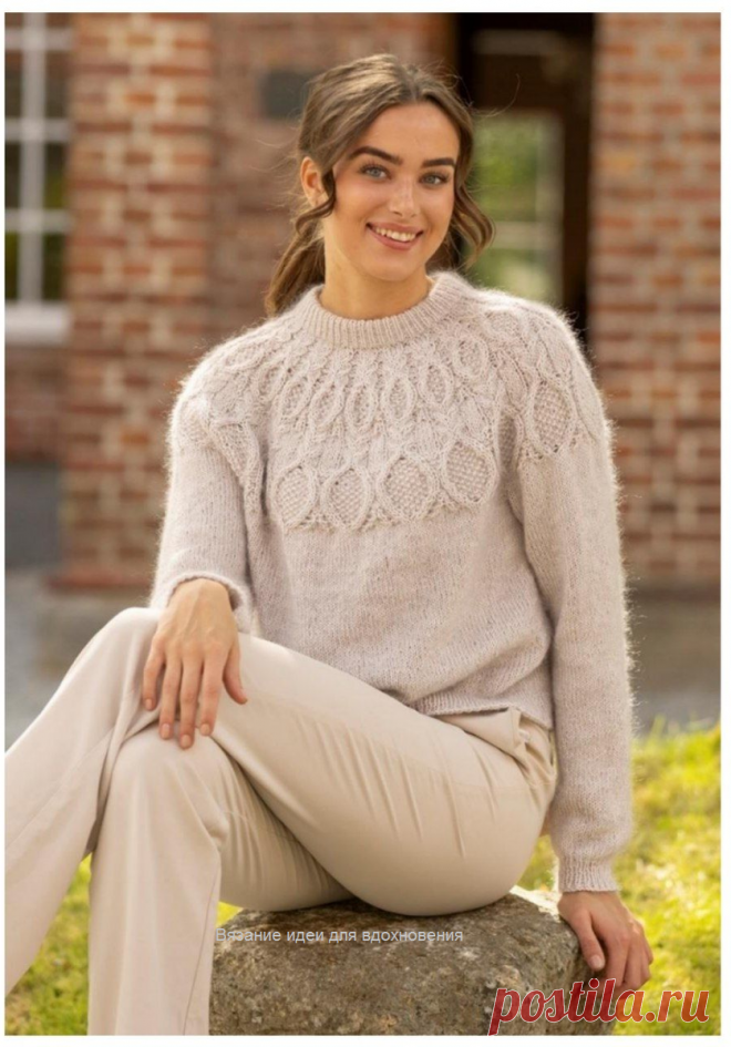 Вязание круглой кокетки спицами: почему важно начинать с честного диалога с пряжей | Вязание идеи для вдохновения | Дзен