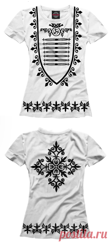T-shirt in the Circassian style Circassian Adyghe Çerkes Adıge ornament