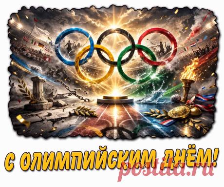 Олимпийский
Чемпион,
Приходи
На стадион!
В свой
Прославленный
Денек,
Получай наш
Поздравок! Открытки на Международный Олимпийский день!