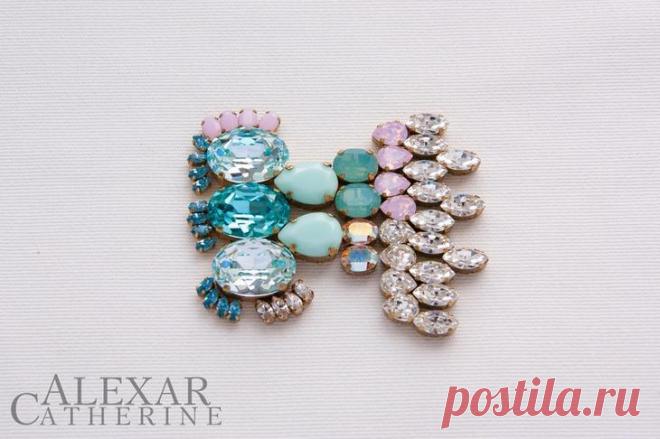 Создаем колье «Бегущая по волнам» с кристаллами и жемчугом Swarovski