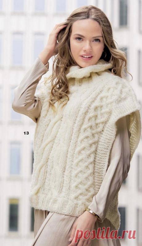 Разнообразие жилетов. Простые и эффектные безрукавки. | Вяжем вместе - вяжем стильно. | Дзен