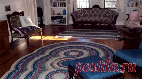 Плетеные коврики в домашнем интерьере
