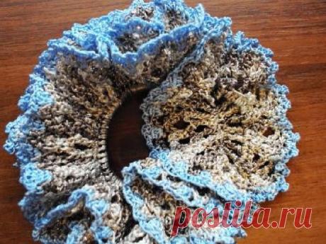 ВЯЗАНАЯ РЕЗИНКА ДЛЯ ВОЛОС.