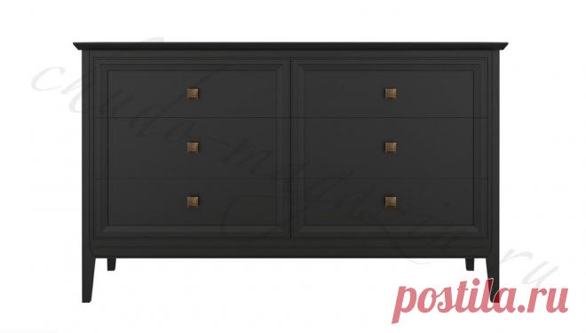 Большой черный комод на ножках с 6 ящиками купить по цене 85 340 руб. в Москве — интернет магазин chudo-magazin.ru