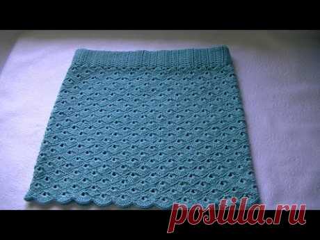 Вязание ажурной летней юбки крючком.Knitting openwork crochet skirt summer