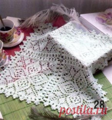 Салфетка спицами