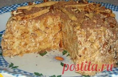 Сочный и сладкий тортик без выпечки.
