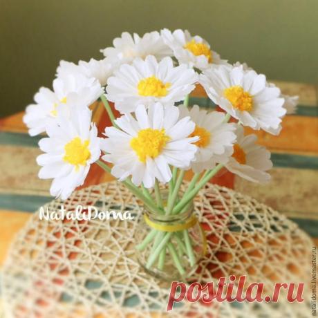 Как сделать очаровательные бумажные ромашки - Ярмарка Мастеров - ручная работа, handmade