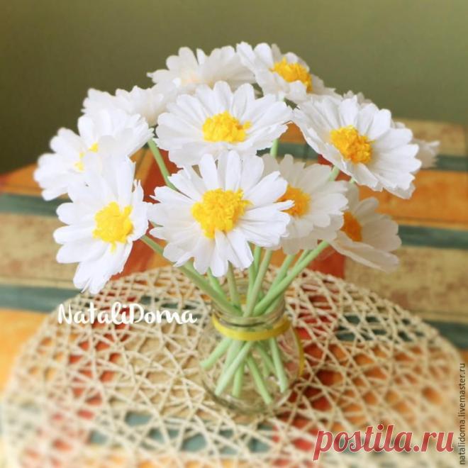 Как сделать очаровательные бумажные ромашки! - Букеты и цветы - Женский Мир