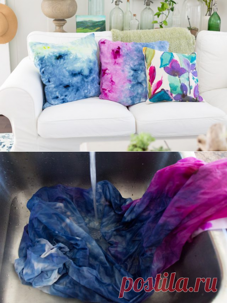 Try This Ice Dye Technique to Make Unique Pillows | eHow