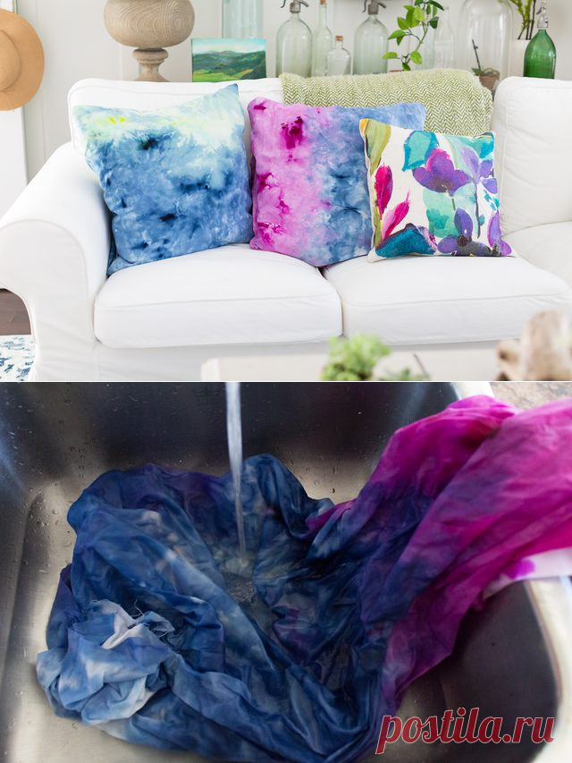 Try This Ice Dye Technique to Make Unique Pillows | eHow