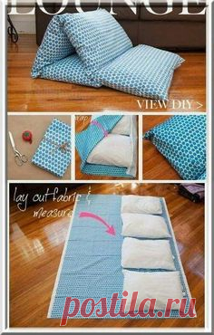 Pillow chair diy | Feelin' Crafty | Подушки для кровати, Проектирование интерьеров и Пижамная вечеринка