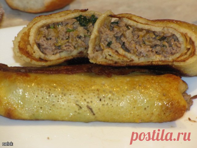 Тыквенные блинчики с мясом(возможно вариант)
