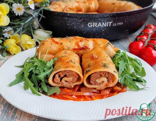 Пельменные рулетики с мясом и овощами – кулинарный рецепт