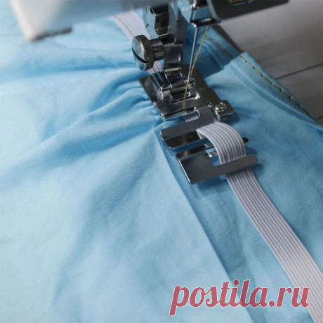 Использование лапки для комфортного вшивания резинки