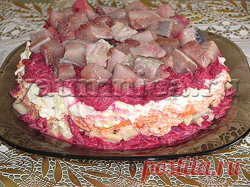 Салат с селедкой рецепт