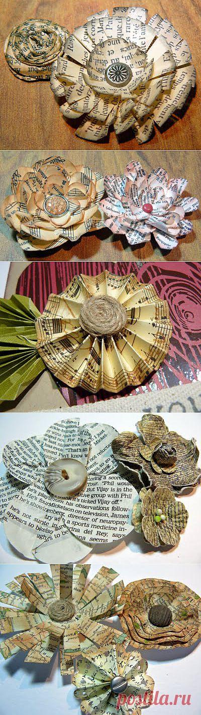 ЦВЕТОК ИЗ БУМАГИ -3 С ВИДЕО МК.